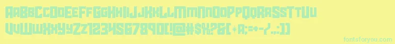starguardmidcase-fontti – vihreät fontit keltaisella taustalla