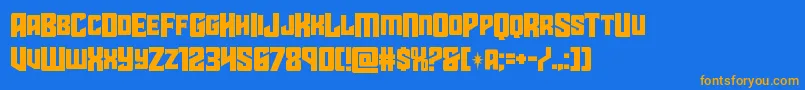 starguardmidcase Font – Orange Fonts on Blue Background