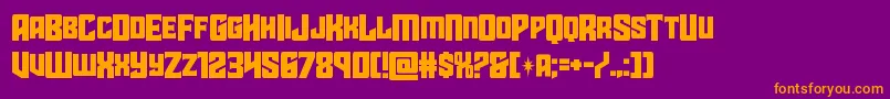 starguardmidcase Font – Orange Fonts on Purple Background