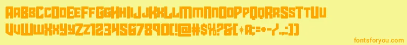 starguardmidcase-fontti – oranssit fontit keltaisella taustalla