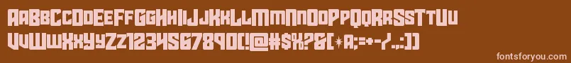starguardmidcase Font – Pink Fonts on Brown Background