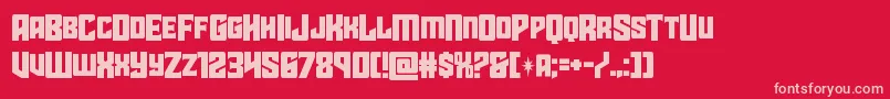 starguardmidcase Font – Pink Fonts on Red Background