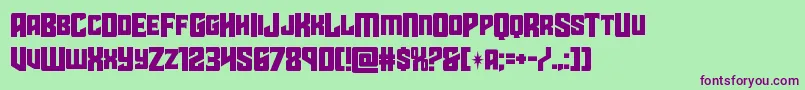Шрифт starguardmidcase – фиолетовые шрифты на зелёном фоне