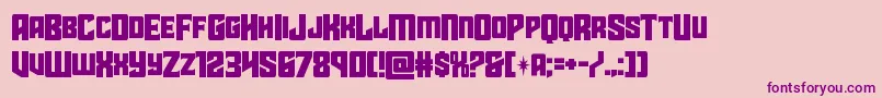 starguardmidcase-fontti – violetit fontit vaaleanpunaisella taustalla