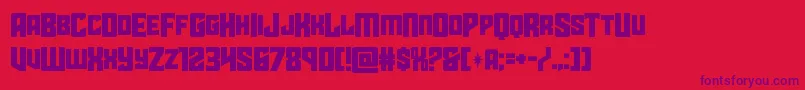 starguardmidcase Font – Purple Fonts on Red Background