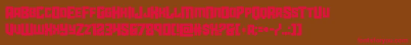 starguardmidcase Font – Red Fonts on Brown Background