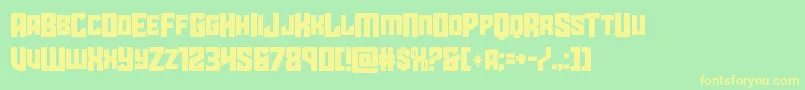 starguardmidcase Font – Yellow Fonts on Green Background