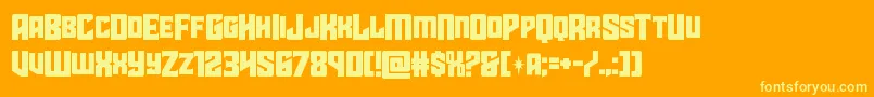 starguardmidcase Font – Yellow Fonts on Orange Background