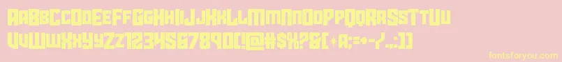 starguardmidcase Font – Yellow Fonts on Pink Background
