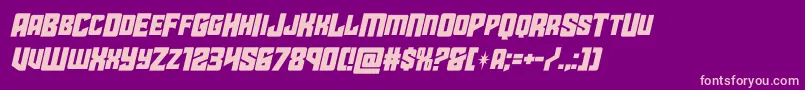 starguardmidcaseital Font – Pink Fonts on Purple Background
