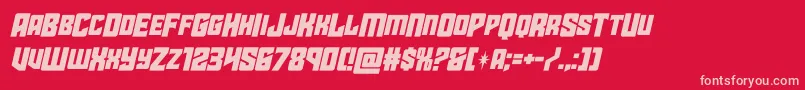 starguardmidcaseital Font – Pink Fonts on Red Background
