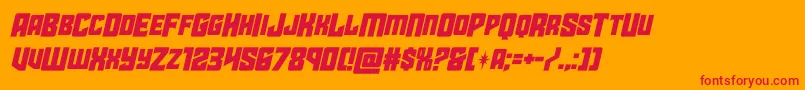 starguardmidcaseital Font – Red Fonts on Orange Background