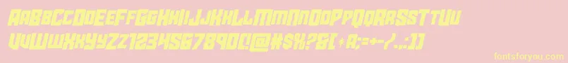 starguardmidcaseital Font – Yellow Fonts on Pink Background
