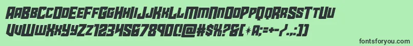 starguardmidcaseital Font – Black Fonts on Green Background