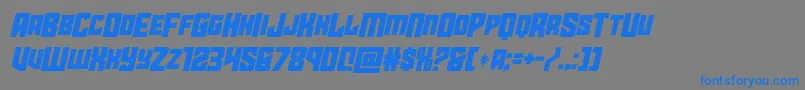 starguardmidcaseital Font – Blue Fonts on Gray Background