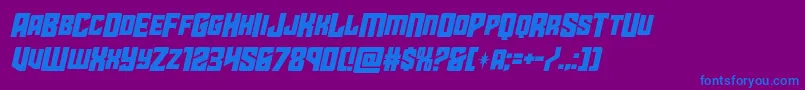 starguardmidcaseital Font – Blue Fonts on Purple Background