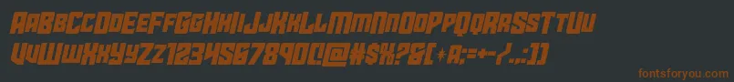 starguardmidcaseital Font – Brown Fonts on Black Background