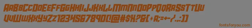 starguardmidcaseital Font – Brown Fonts on Gray Background