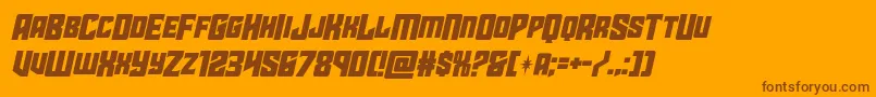 starguardmidcaseital Font – Brown Fonts on Orange Background