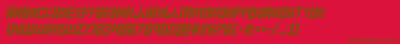 starguardmidcaseital Font – Brown Fonts on Red Background