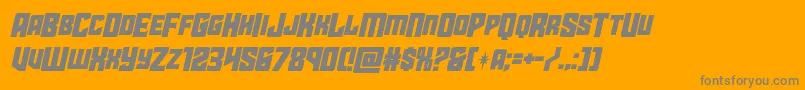 starguardmidcaseital Font – Gray Fonts on Orange Background