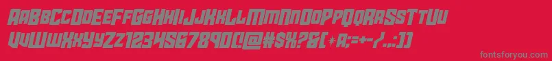 starguardmidcaseital Font – Gray Fonts on Red Background