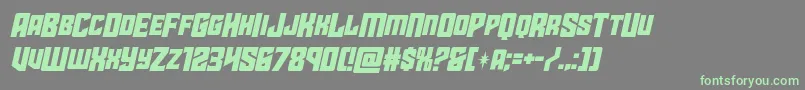 starguardmidcaseital Font – Green Fonts on Gray Background