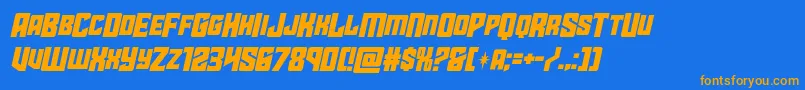 starguardmidcaseital Font – Orange Fonts on Blue Background