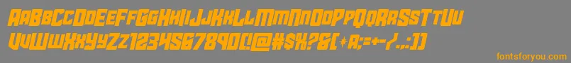 starguardmidcaseital Font – Orange Fonts on Gray Background
