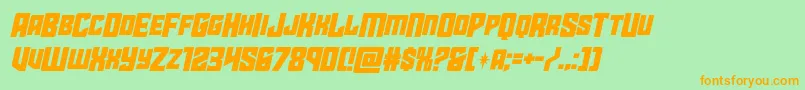 starguardmidcaseital Font – Orange Fonts on Green Background