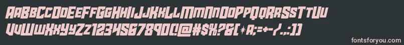 starguardmidcaseital Font – Pink Fonts on Black Background