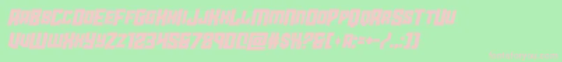 Fonte starguardmidcaseital – fontes rosa em um fundo verde