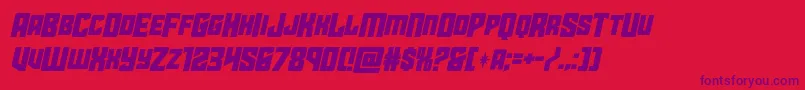 starguardmidcaseital Font – Purple Fonts on Red Background