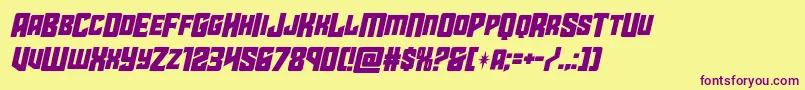 Шрифт starguardmidcaseital – фиолетовые шрифты на жёлтом фоне
