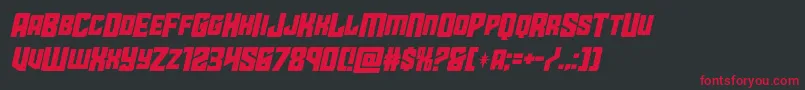 starguardmidcaseital Font – Red Fonts on Black Background