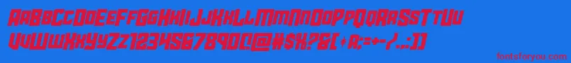 starguardmidcaseital Font – Red Fonts on Blue Background