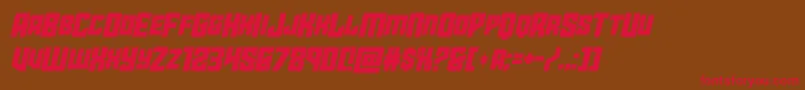 starguardmidcaseital Font – Red Fonts on Brown Background