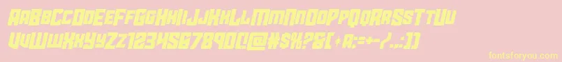 starguardmidcaseital Font – Yellow Fonts on Pink Background