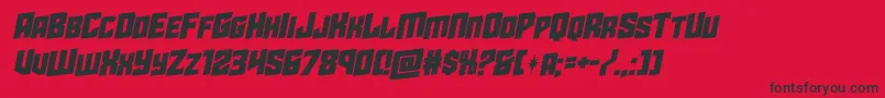 starguardrotalic Font – Black Fonts on Red Background