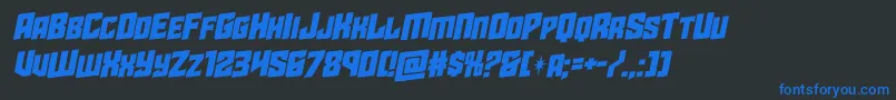 Шрифт starguardrotalic – синие шрифты на чёрном фоне