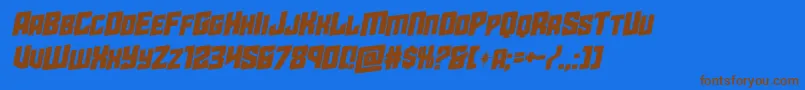 starguardrotalic Font – Brown Fonts on Blue Background