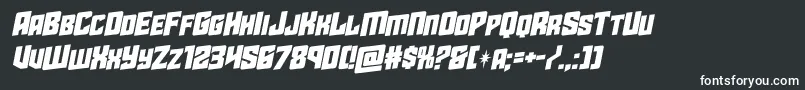 starguardrotalic Font – White Fonts on Black Background