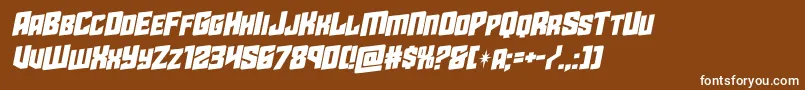 starguardrotalic Font – White Fonts on Brown Background