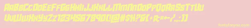 starguardrotalic Font – Yellow Fonts on Pink Background