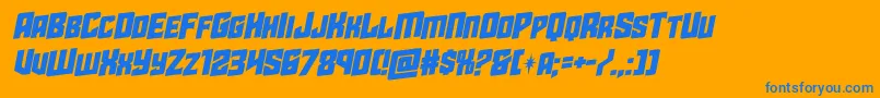 Шрифт starguardrotalic – синие шрифты на оранжевом фоне