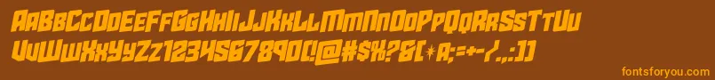 Czcionka starguardrotalic – pomarańczowe czcionki na brązowym tle