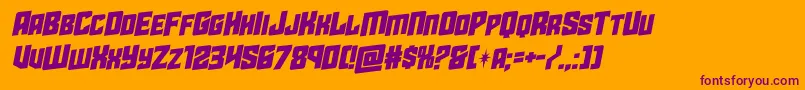 starguardrotalic Font – Purple Fonts on Orange Background