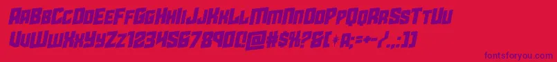 starguardrotalic Font – Purple Fonts on Red Background
