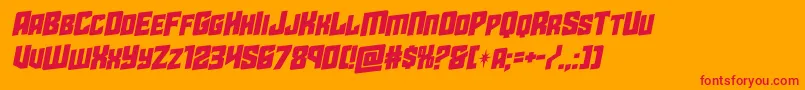 starguardrotalic Font – Red Fonts on Orange Background