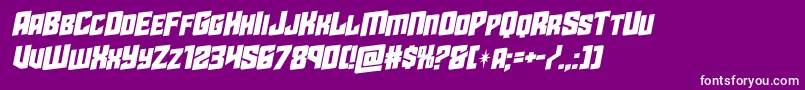 starguardrotalic Font – White Fonts on Purple Background